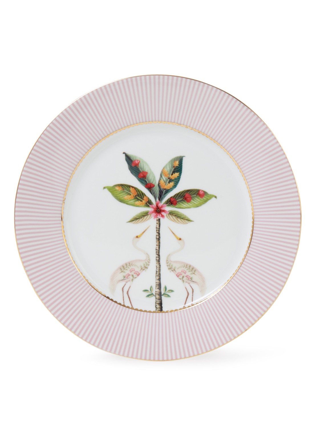 Pip Studio La Majorelle ontbijtbord 21 cm - voorkant lichtroze