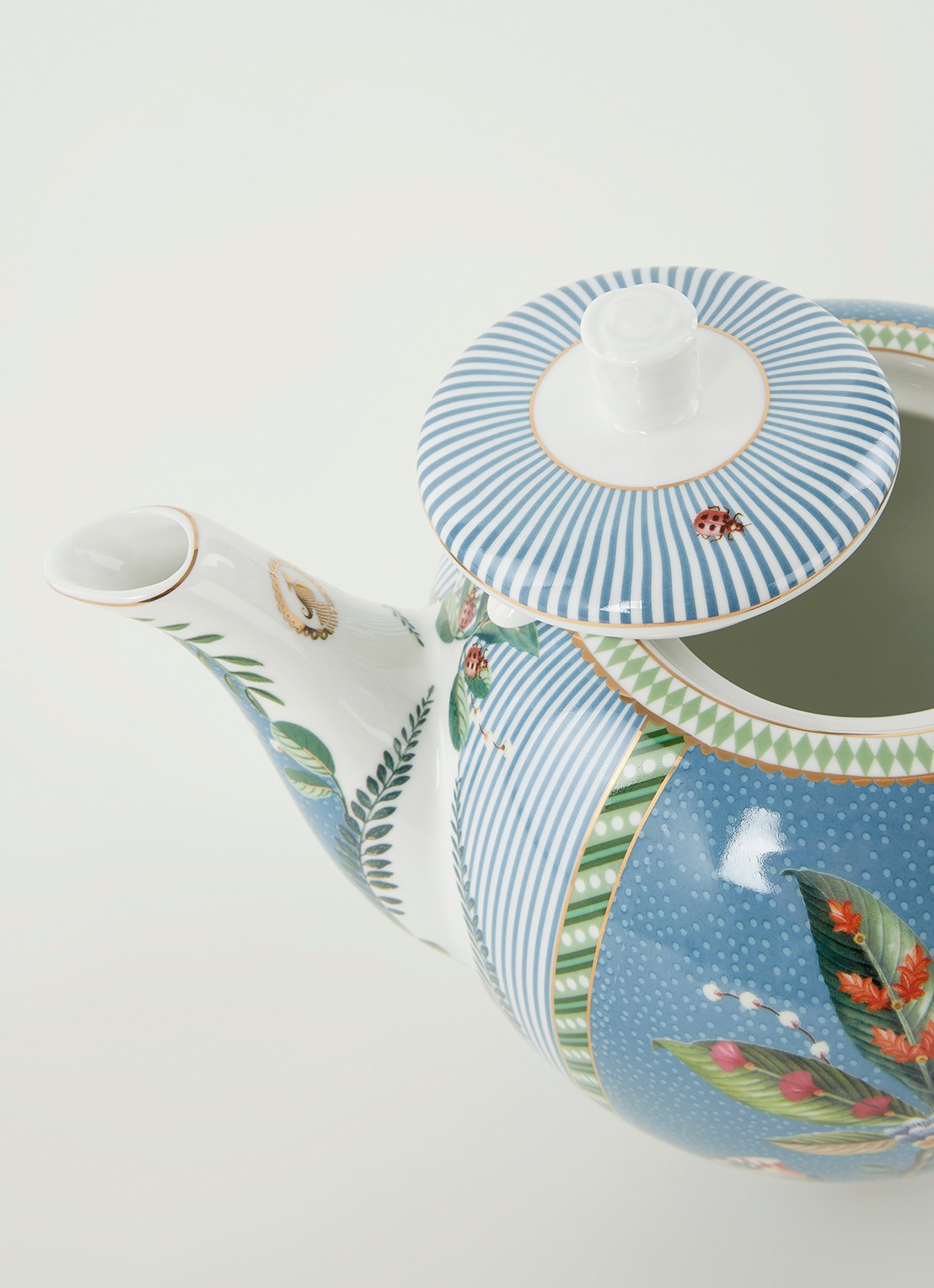Pip Studio La Majorelle theepot 1,6 liter - detail 3 blauwgrijs