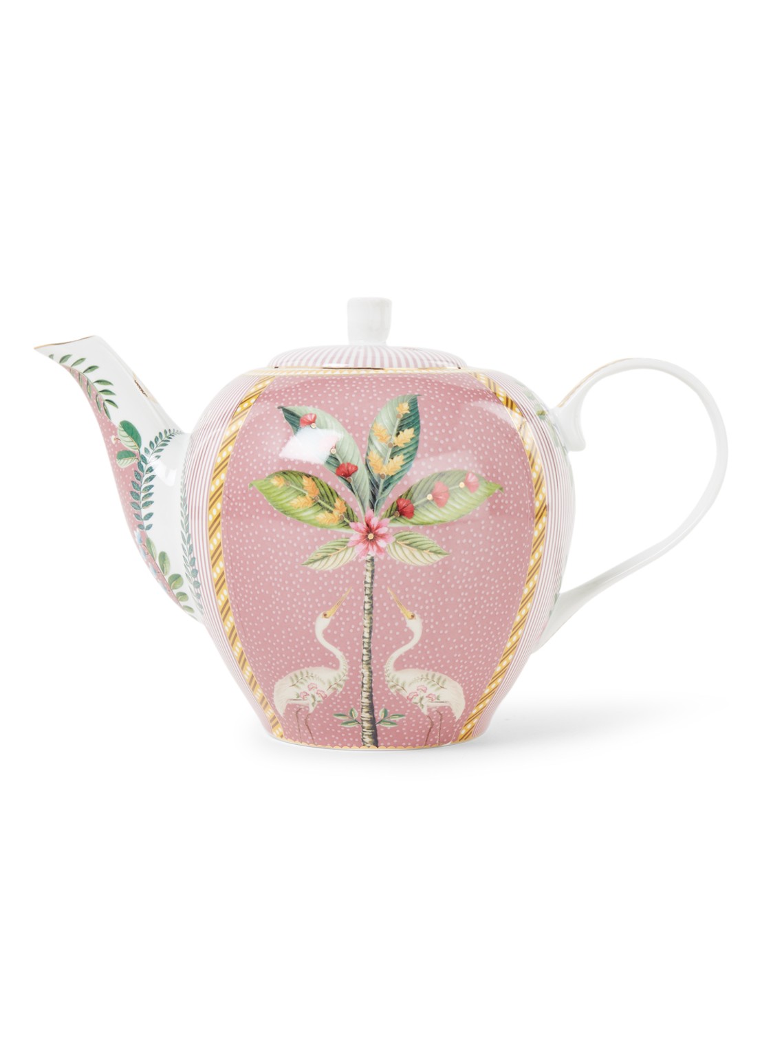 Pip Studio La Majorelle theepot 1,6 liter - voorkant roze