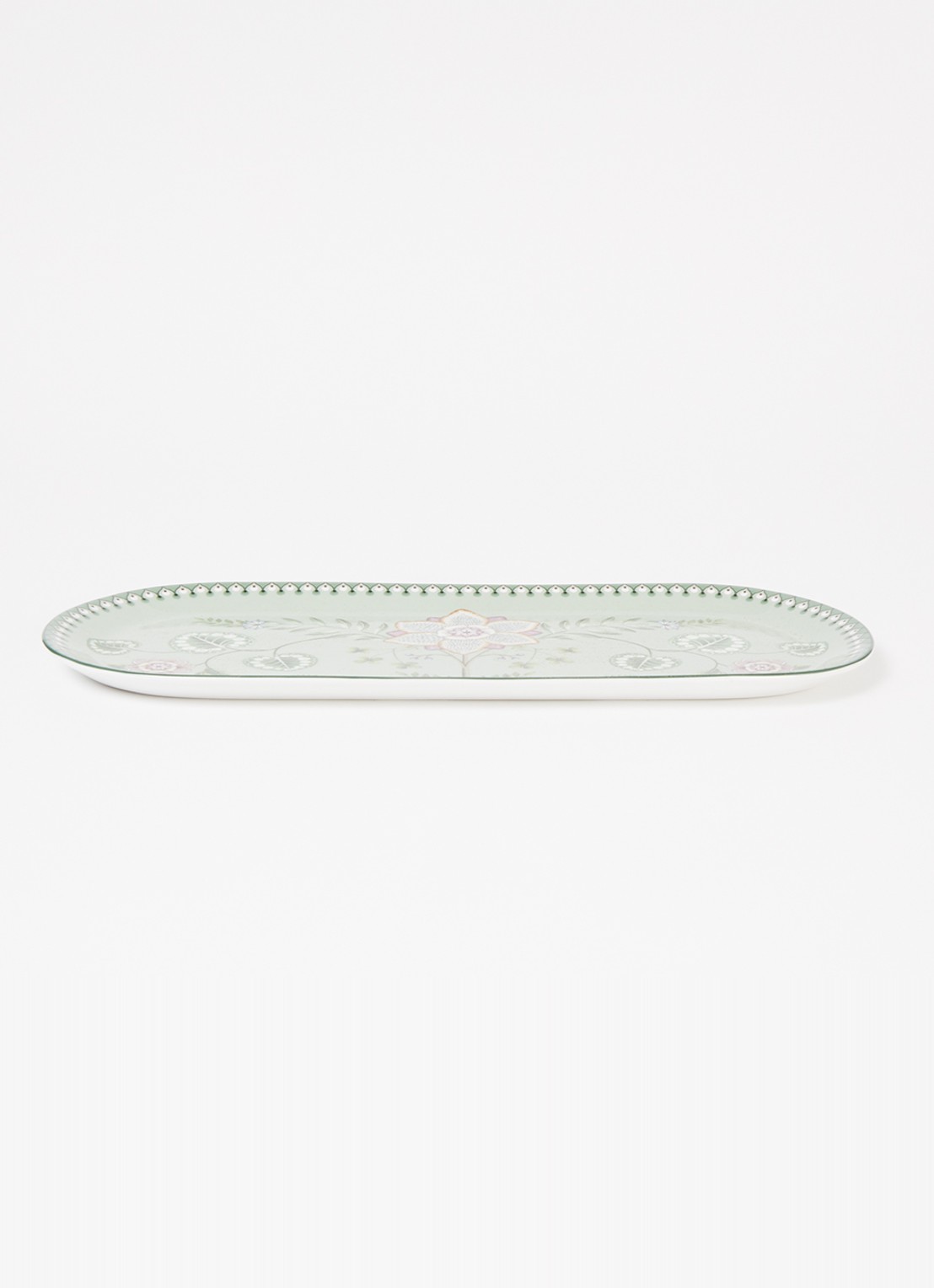 Pip Studio Lily & Lotus cakeschaal 33,5 cm - voorkant 2 groen