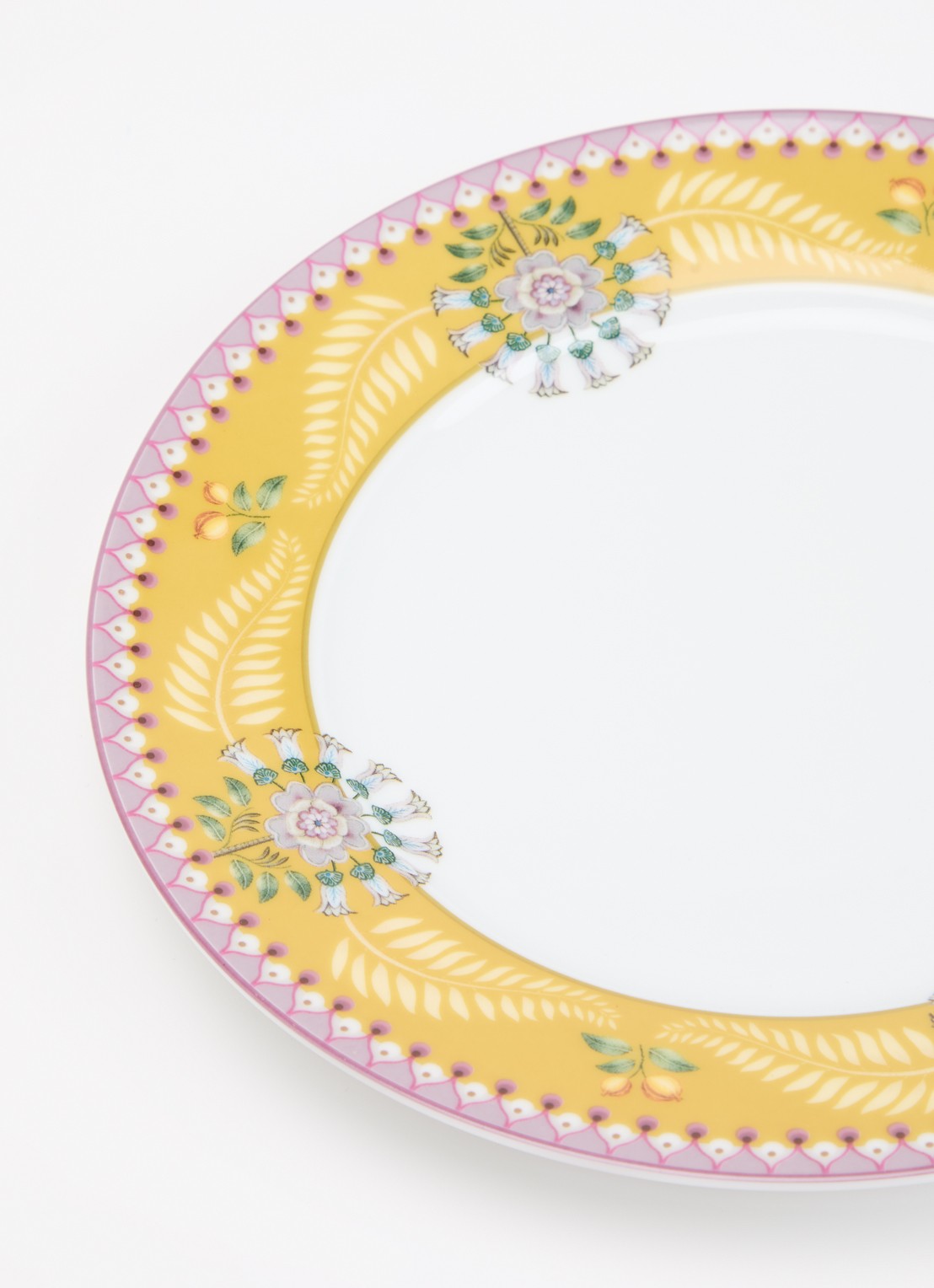 Pip Studio Lily & Lotus dinerbord 23 cm - detail okergeel