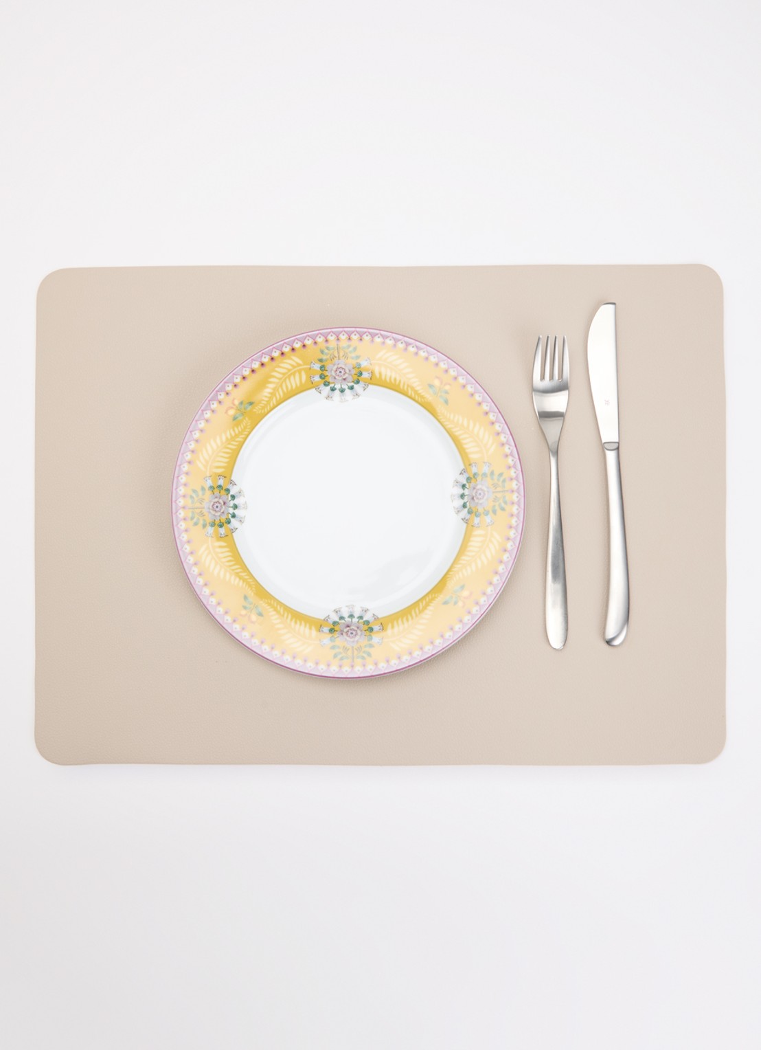 Pip Studio Lily & Lotus dinerbord 23 cm - detail 2 okergeel