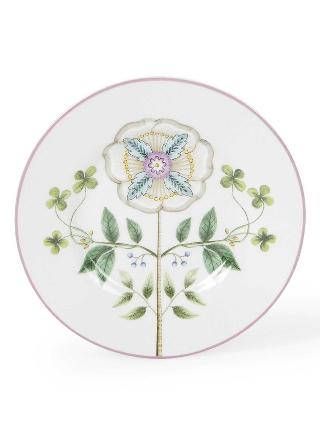 Pip Studio Lily & Lotus gebaksbordje 12 cm - voorkant gebroken wit