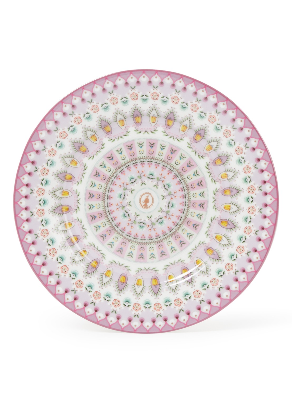 Pip Studio Lily & Lotus gebaksbordje 17 cm - voorkant multicolor