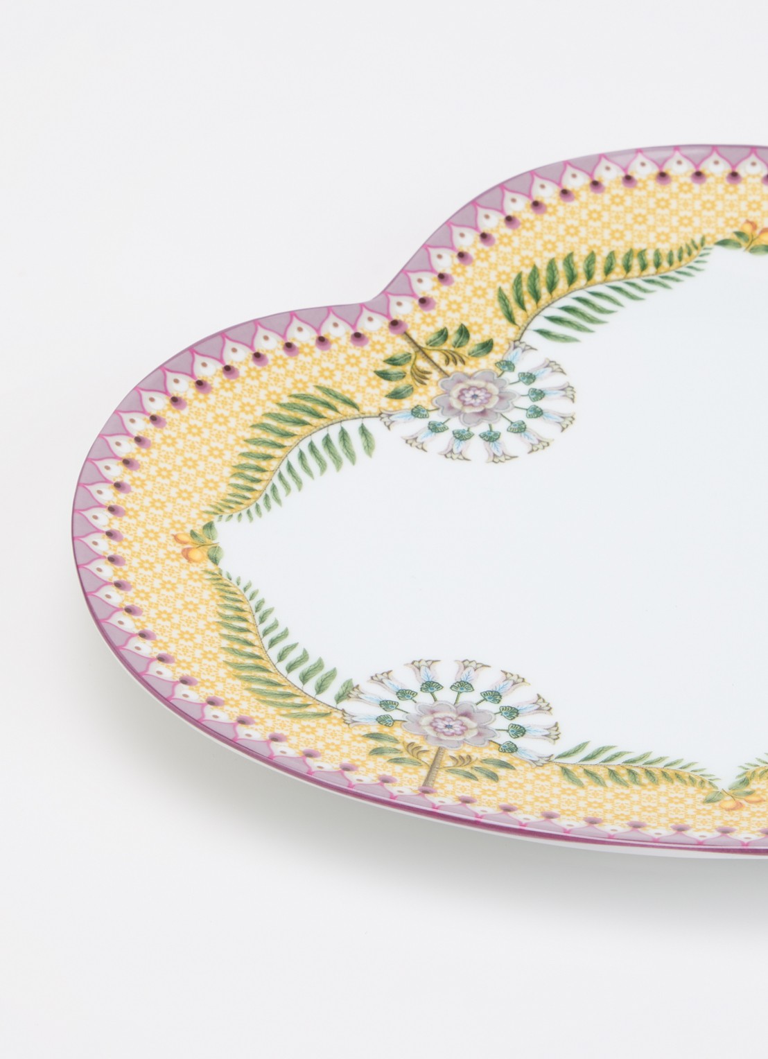 Pip Studio Lily & Lotus Hart ontbijtbord 21,5 cm set van 2 - detail 3 okergeel