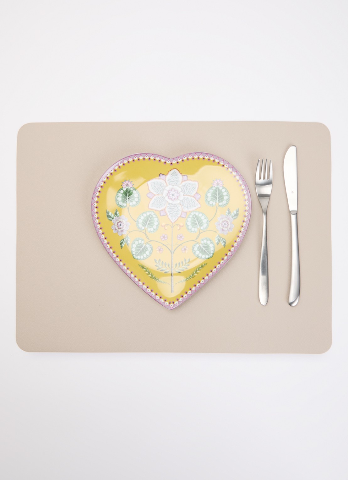 Pip Studio Lily & Lotus Hart ontbijtbord 21,5 cm set van 2 - detail 4 okergeel