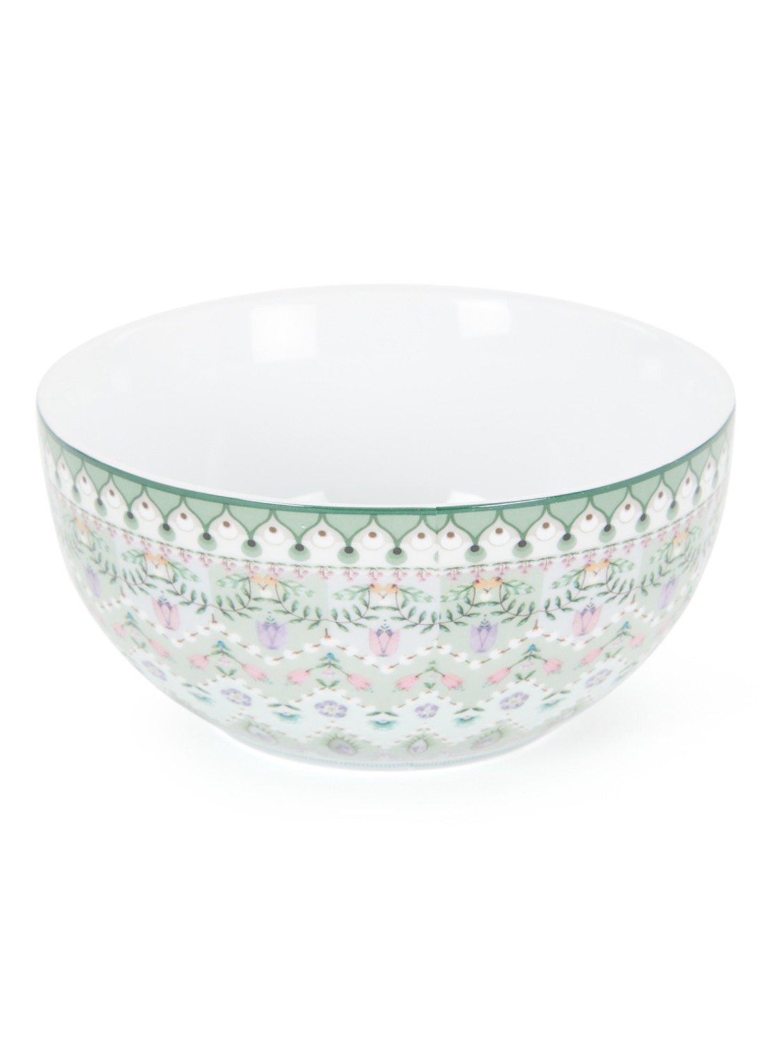 Pip Studio Lily & Lotus kom 12 cm - voorkant lichtgroen