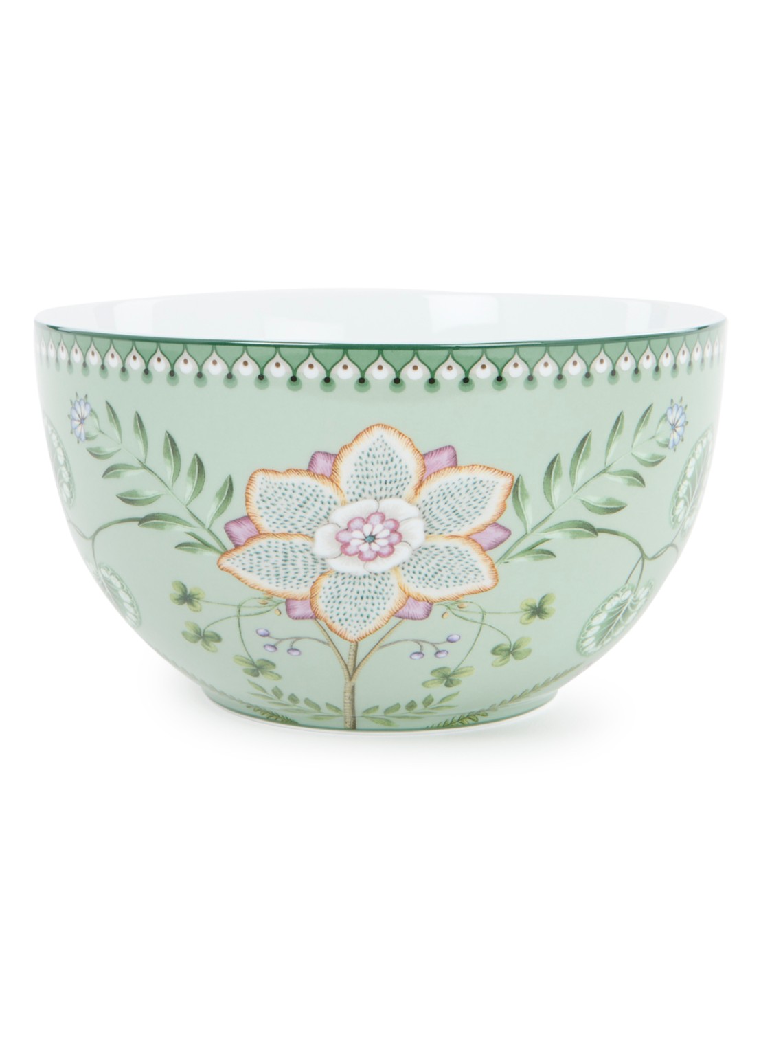 Pip Studio Lily & Lotus kom 18 cm - voorkant lichtgroen