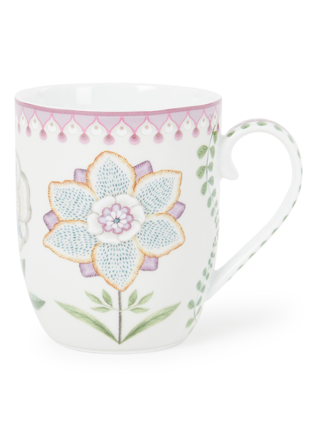 Pip Studio Lily & Lotus kopje 14,5 cl - voorkant gebroken wit