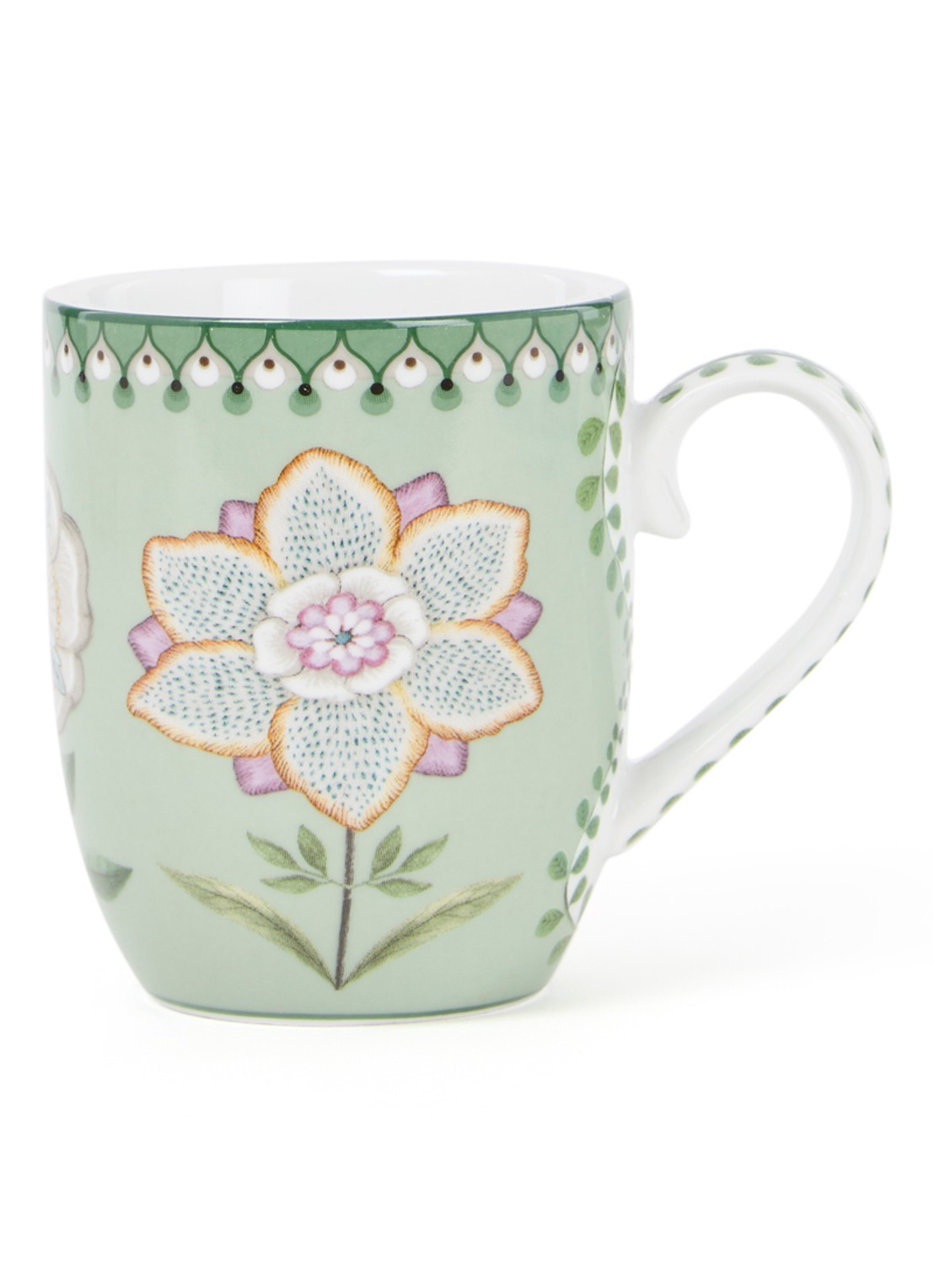 Pip Studio Lily & Lotus kopje 14,5 cl - voorkant mint