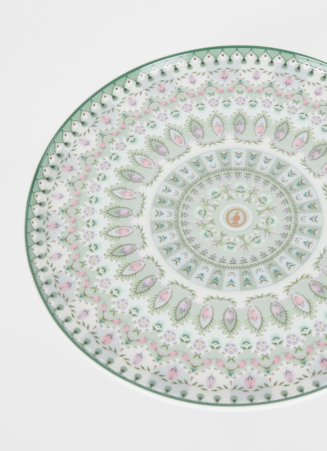 Pip Studio Lily & Lotus Mini taartplateau 21 cm - detail lichtgroen