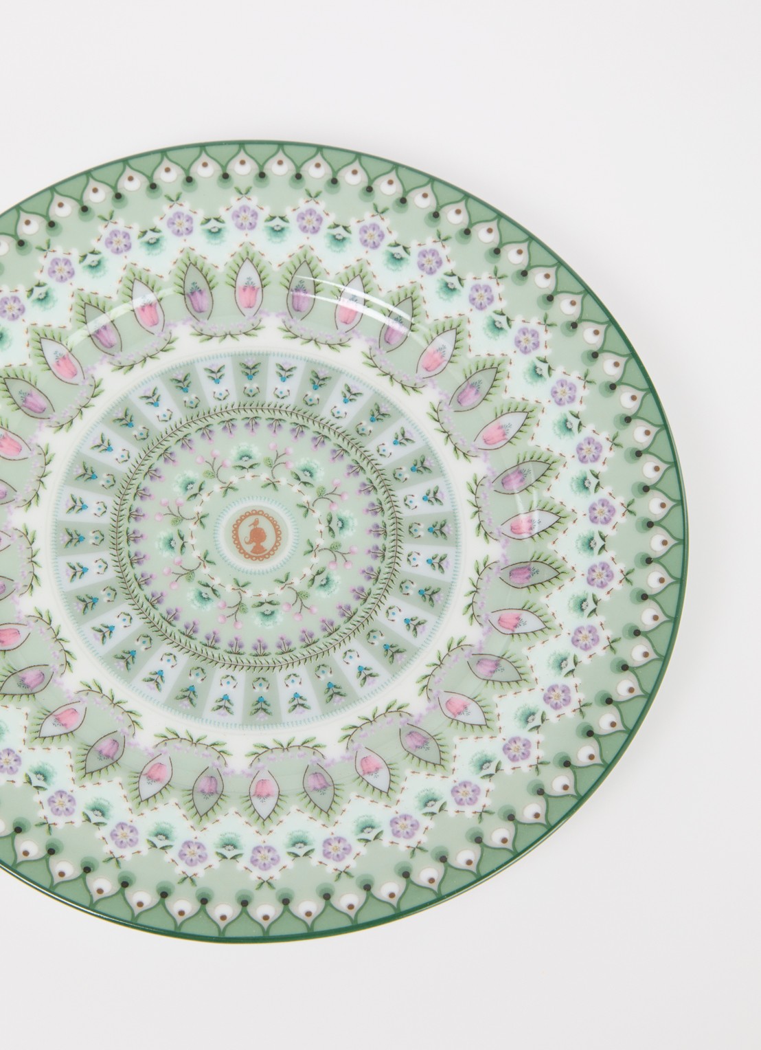 Pip Studio Lily & Lotus Moon Delight gebaksbordje 17 cm - detail groen