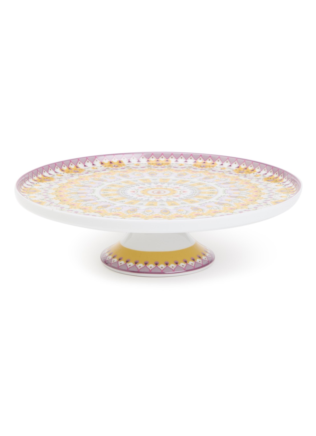 Pip Studio Lily & Lotus Moon Delight Mini taartplateau 21 cm - voorkant okergeel