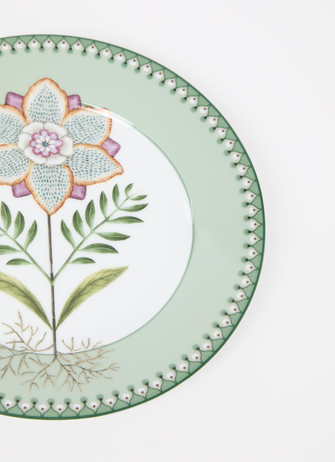 Pip Studio Lily & Lotus ontbijtbord 21 cm - detail 3 groen