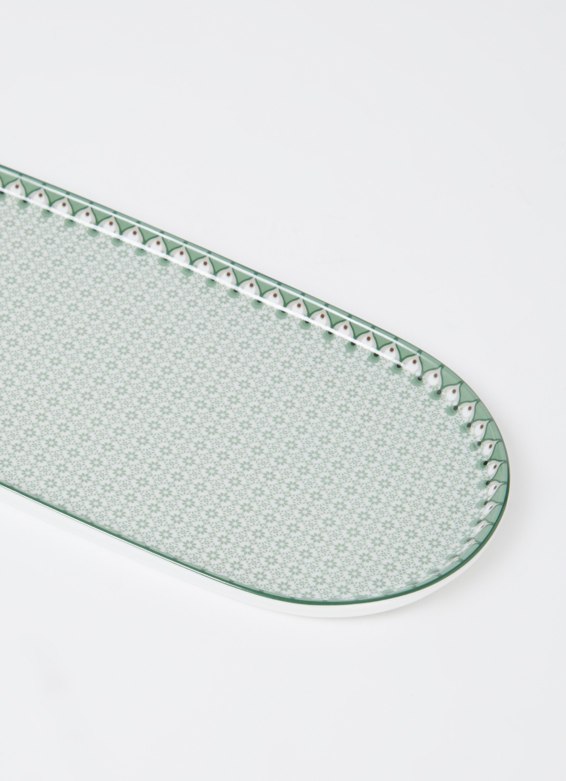 Pip Studio Lily & Lotus serveerschaal 25 cm - voorkant 2 groen