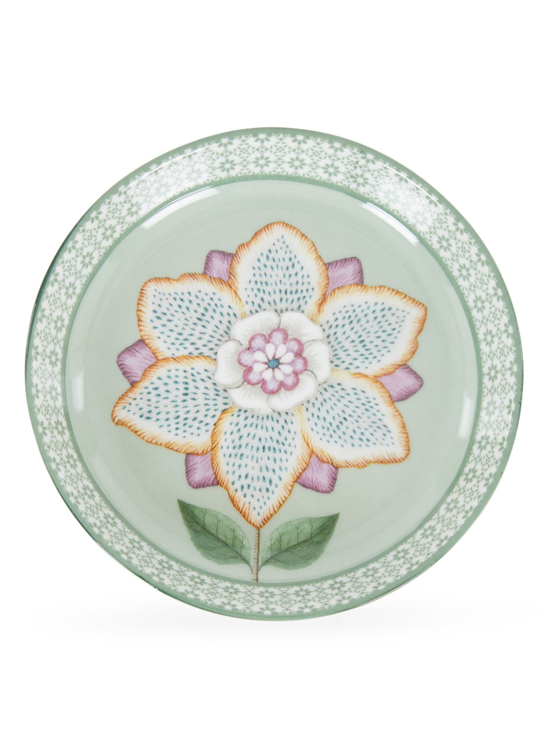 Pip Studio Lily & Lotus theetip 9 cm - voorkant 2 lichtgroen