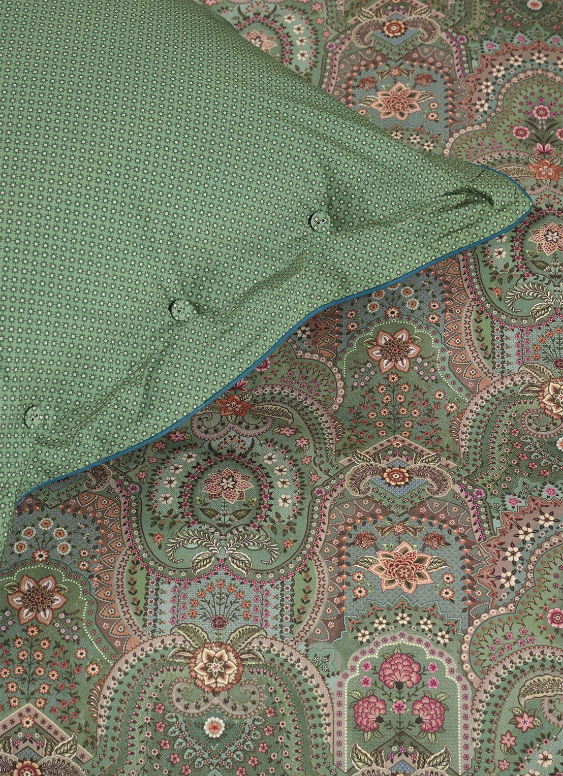 Pip Studio Little Jabali dekbedovertrekset van katoen perkal 200TC – inclusief kussenslopen - detail 5 groen