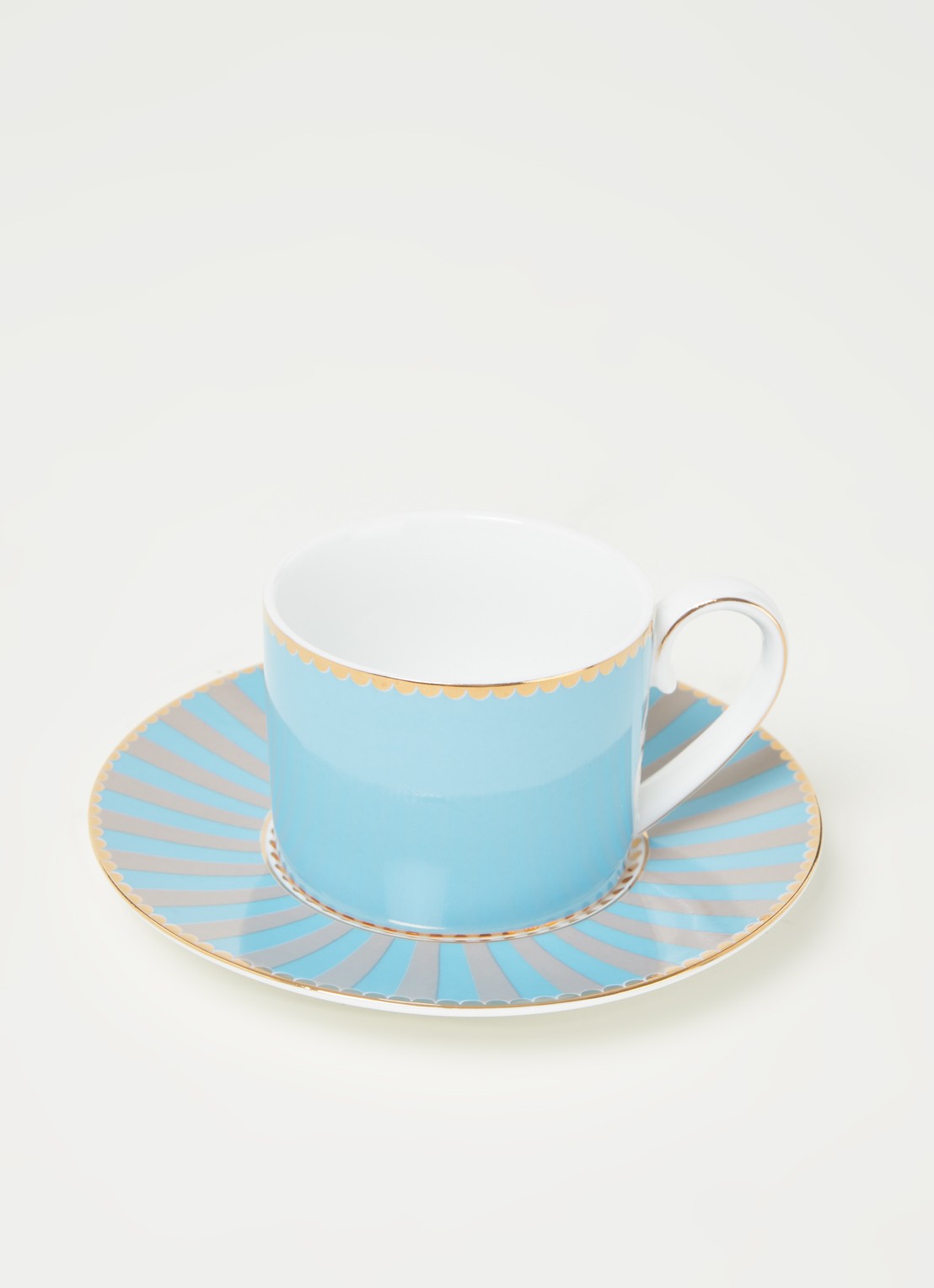 Pip Studio Love Birds espressokopje en schotel - detail blauw