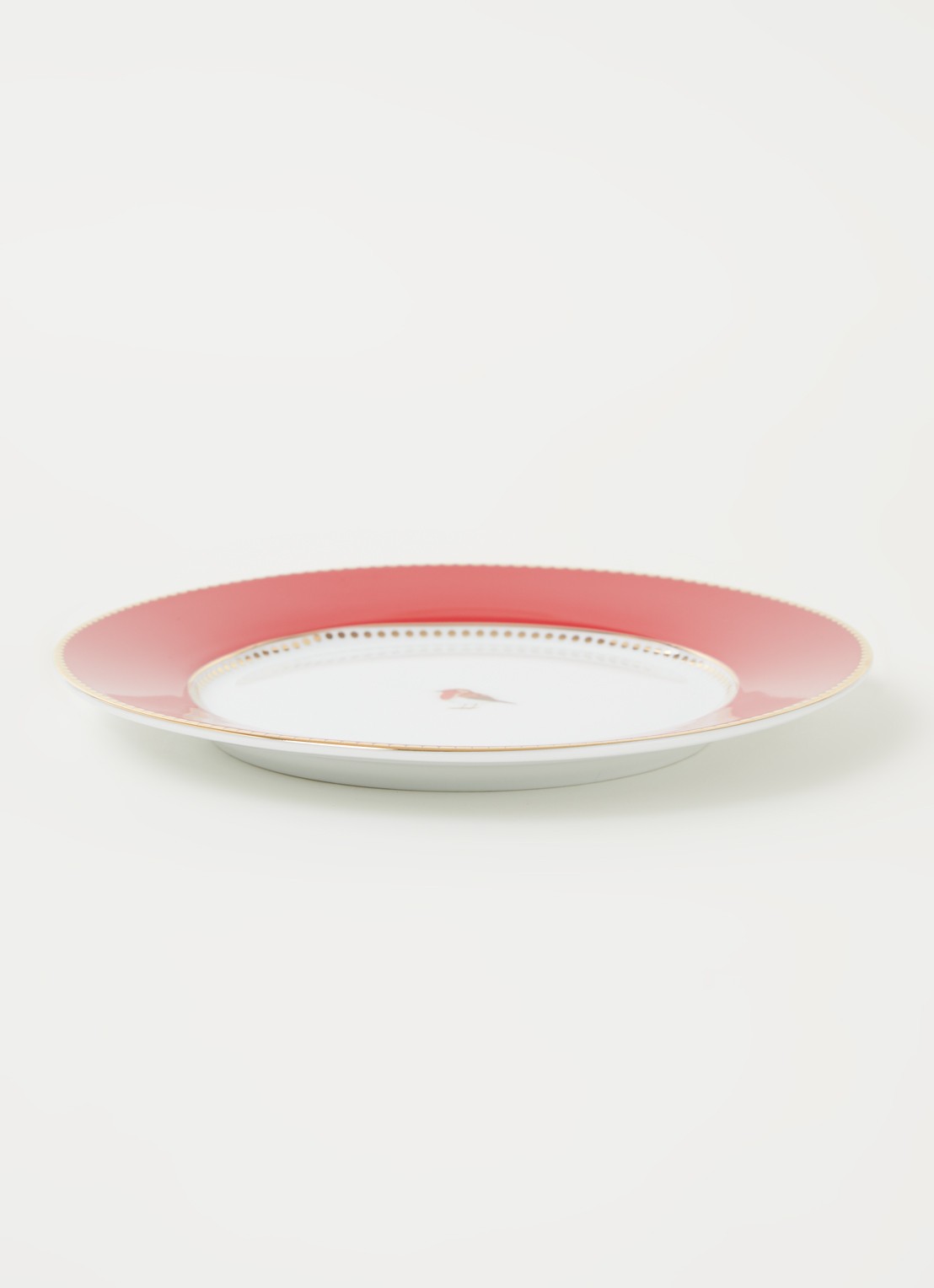 Pip Studio Love Birds gebaksbordje 17 cm - voorkant 3 steenrood