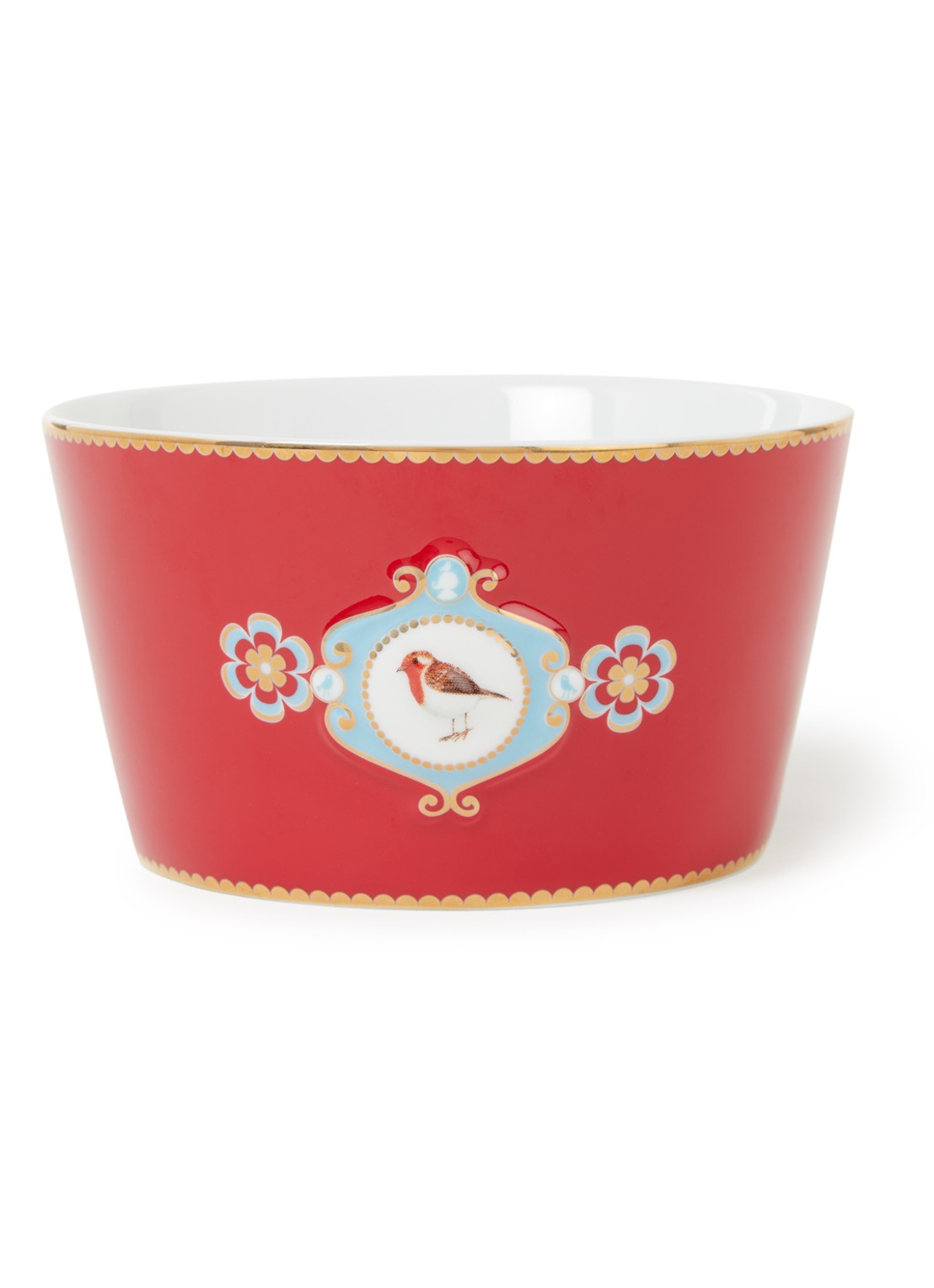 Pip Studio Love Birds Medallion kom 15 cm - voorkant 2 steenrood