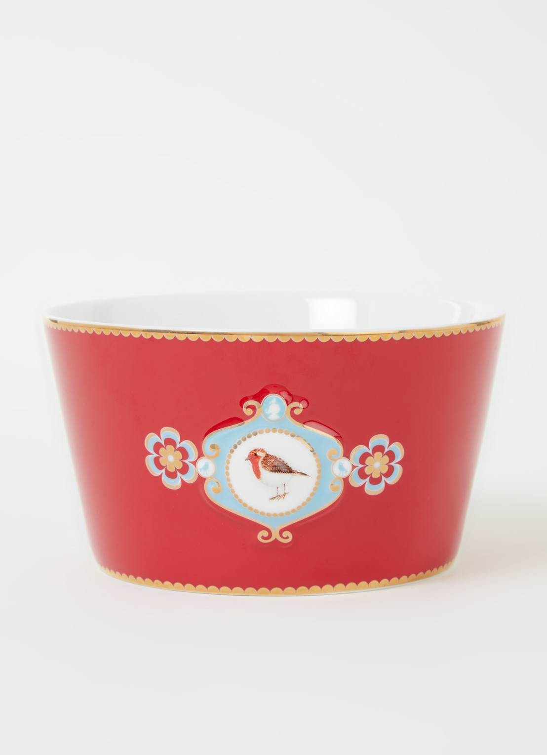 Pip Studio Love Birds Medallion kom 15 cm - voorkant 3 steenrood