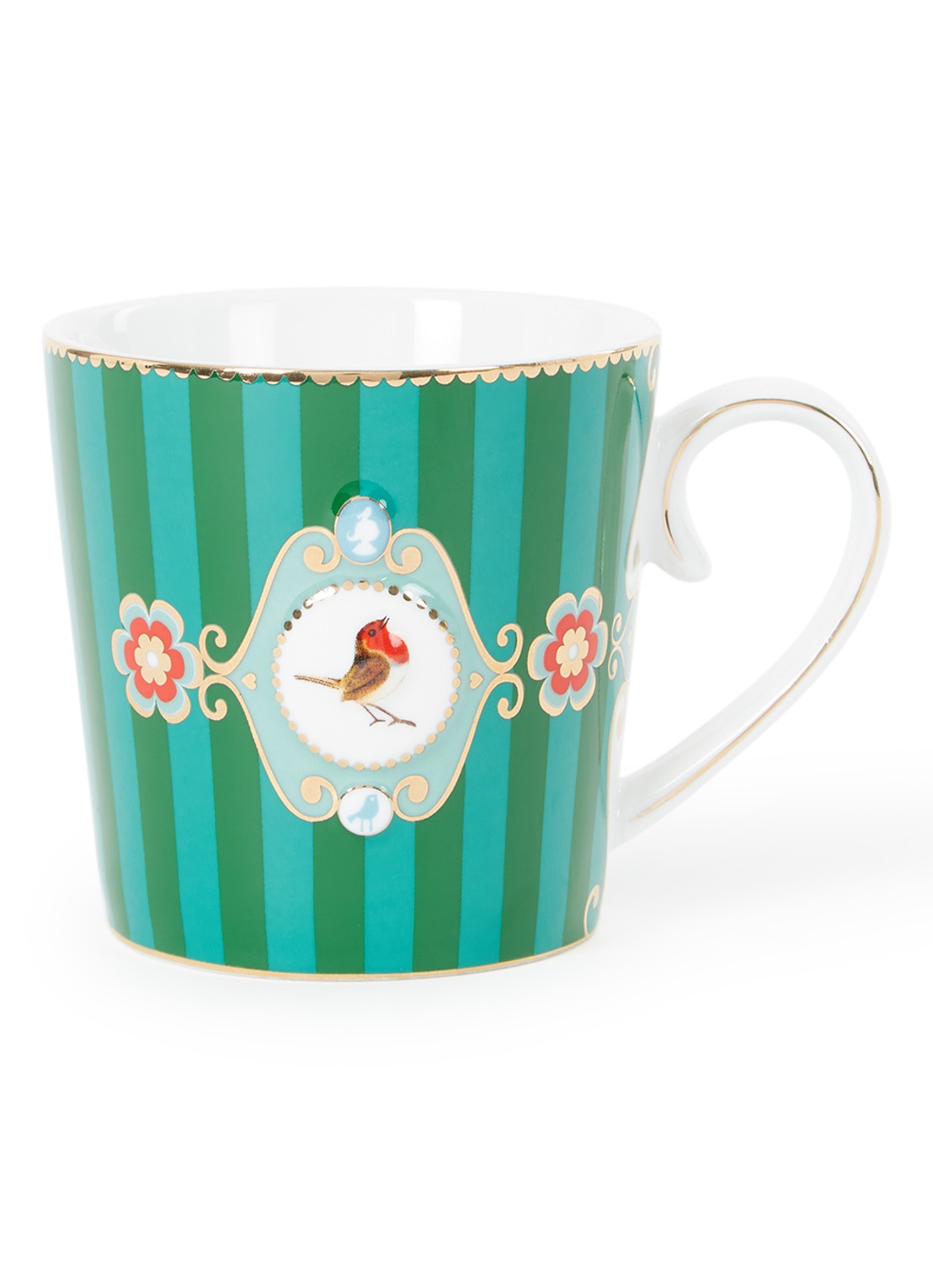 Pip Studio Love Birds Medallion kopje 25 cl - voorkant groen