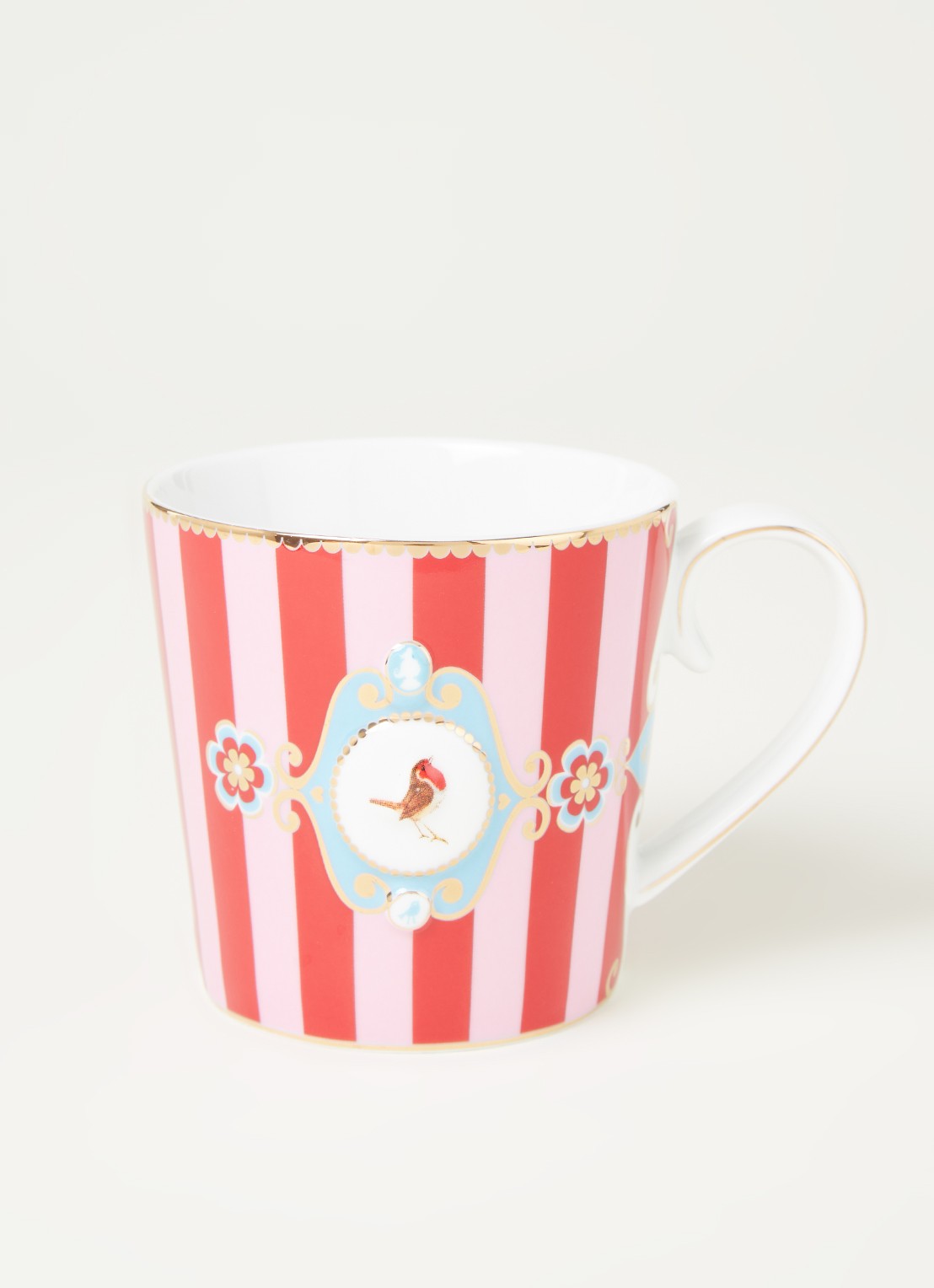 Pip Studio Love Birds Medallion kopje 25 cl - voorkant 2 steenrood