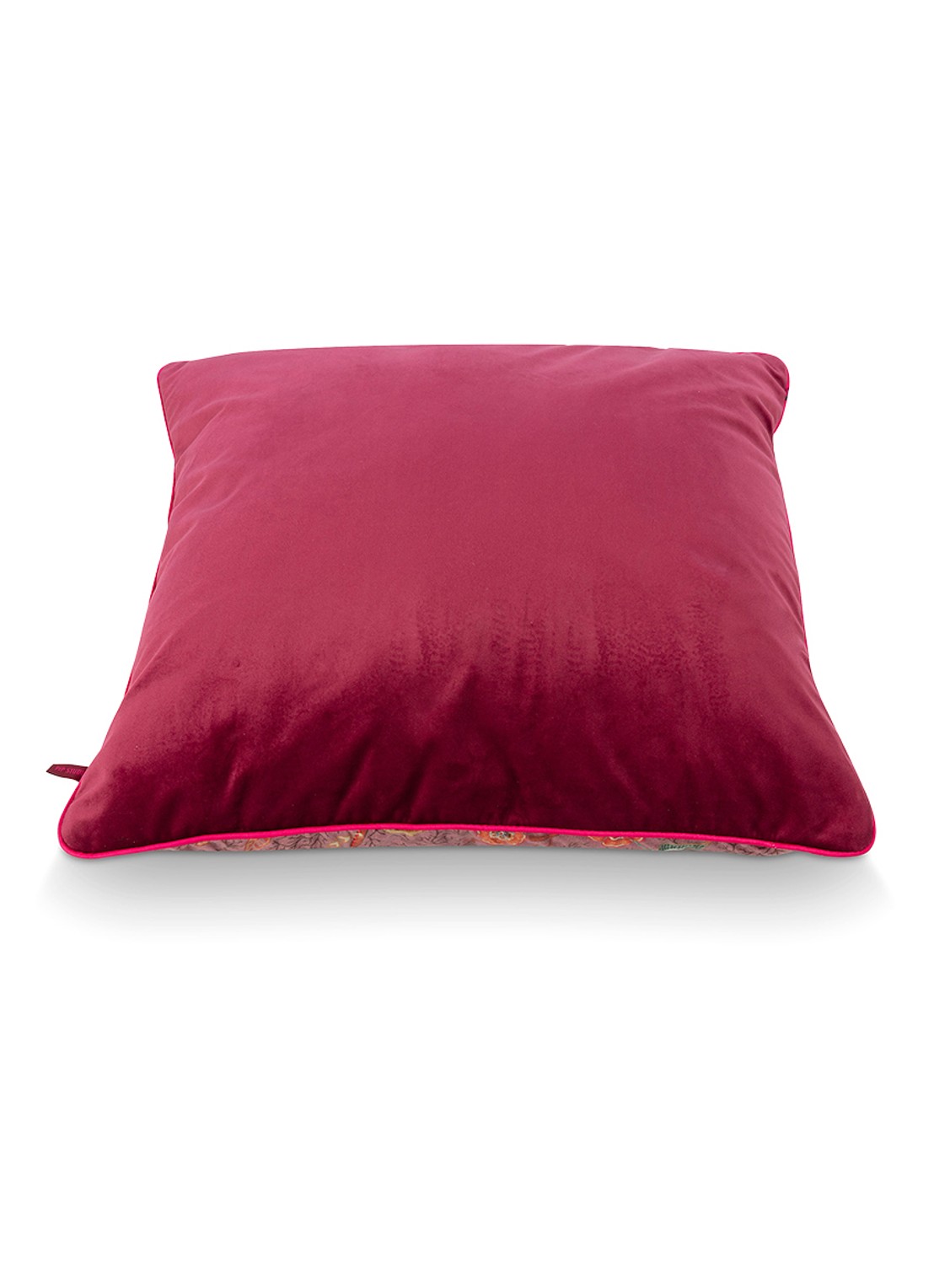 Pip Studio Mumbai Morning sierkussen 60 x 60 cm - achterkant roze