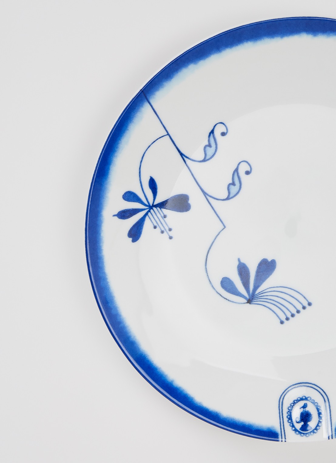 Pip Studio Pip & The Blue Bird gebaksbordje 15 cm - detail wit