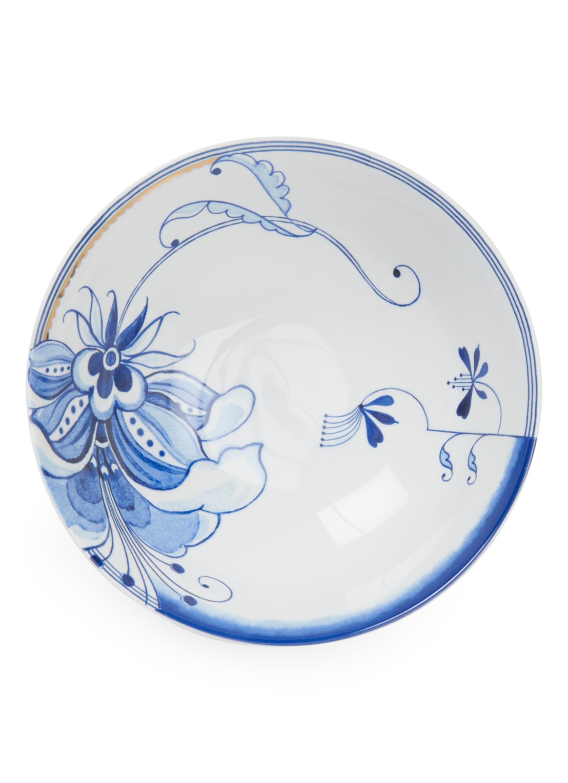 Pip Studio Pip & The Blue Bird kom 18 cm - voorkant wit
