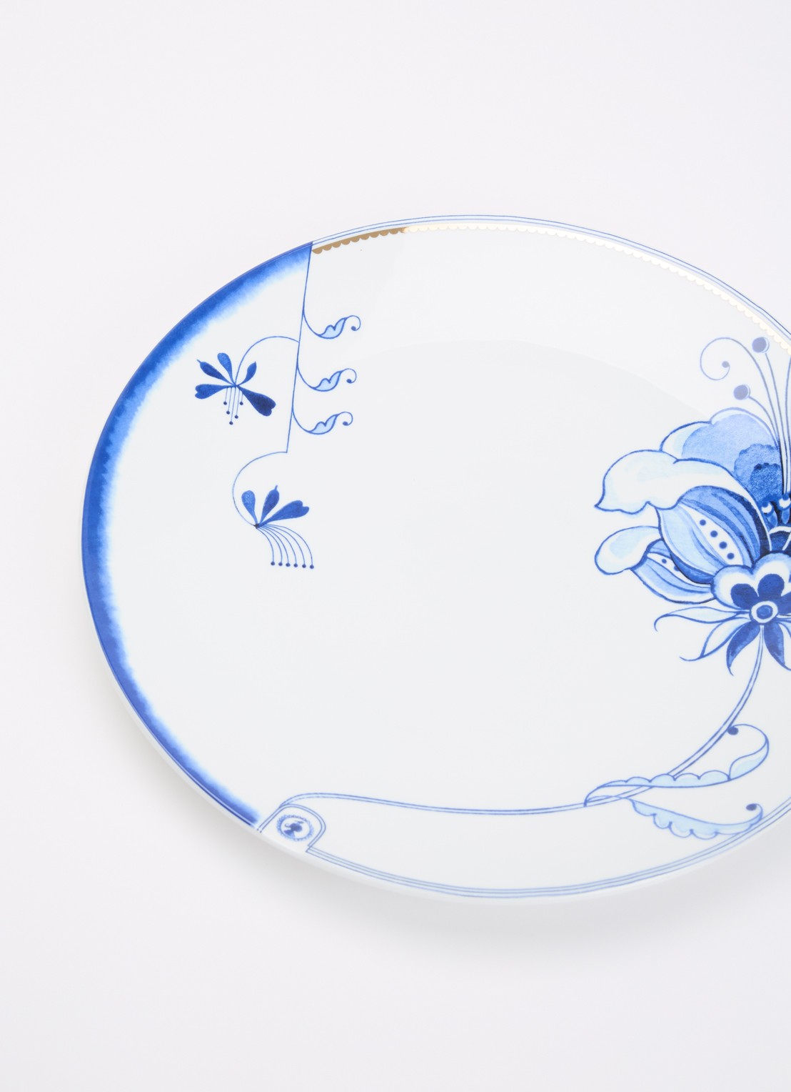 Pip Studio Pip & The Blue Bird  onderbord 30 cm - detail wit