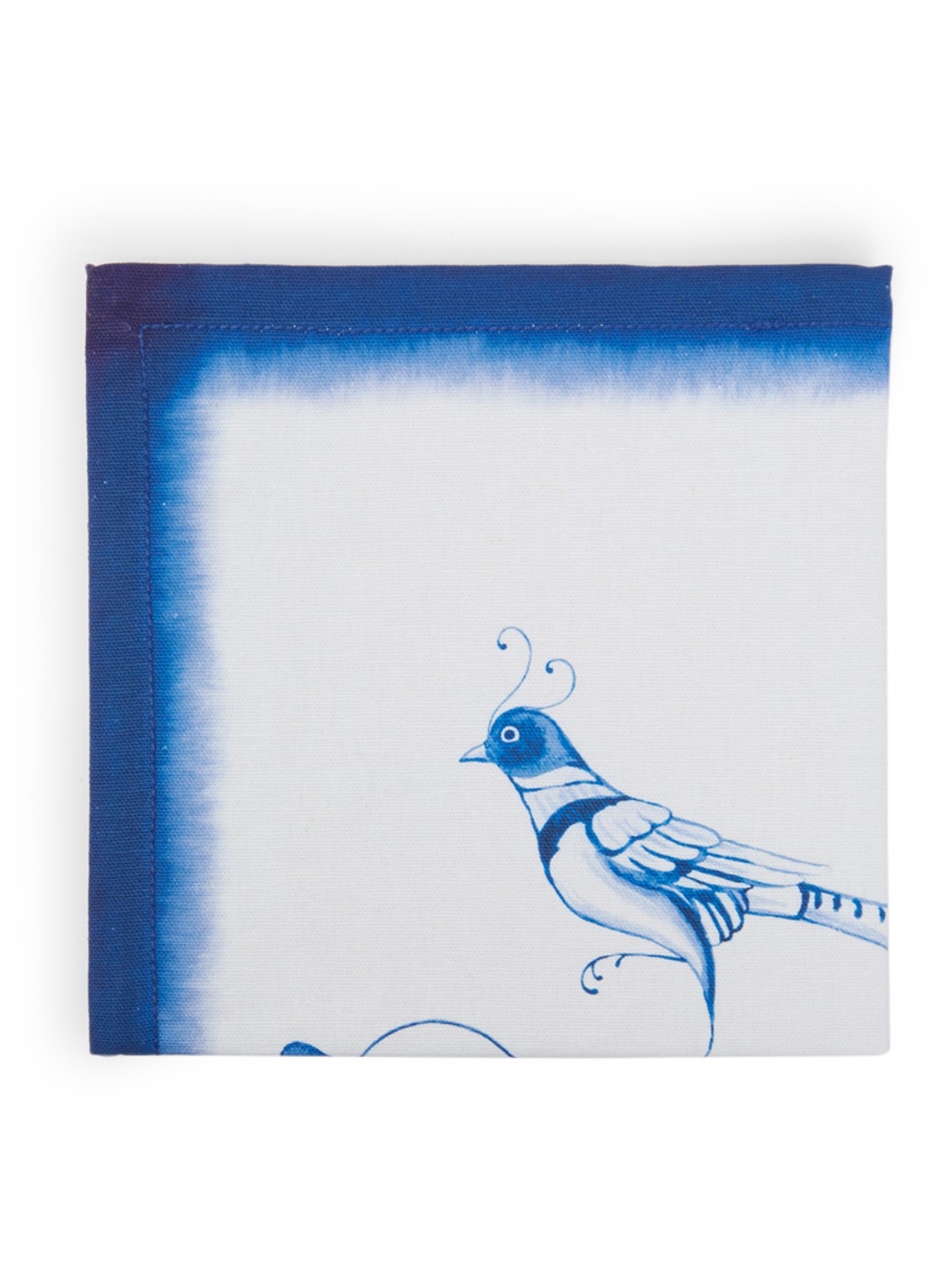 Pip Studio Pip & The Blue Bird servetten 40 x 40 cm set van 2 - voorkant donkerblauw