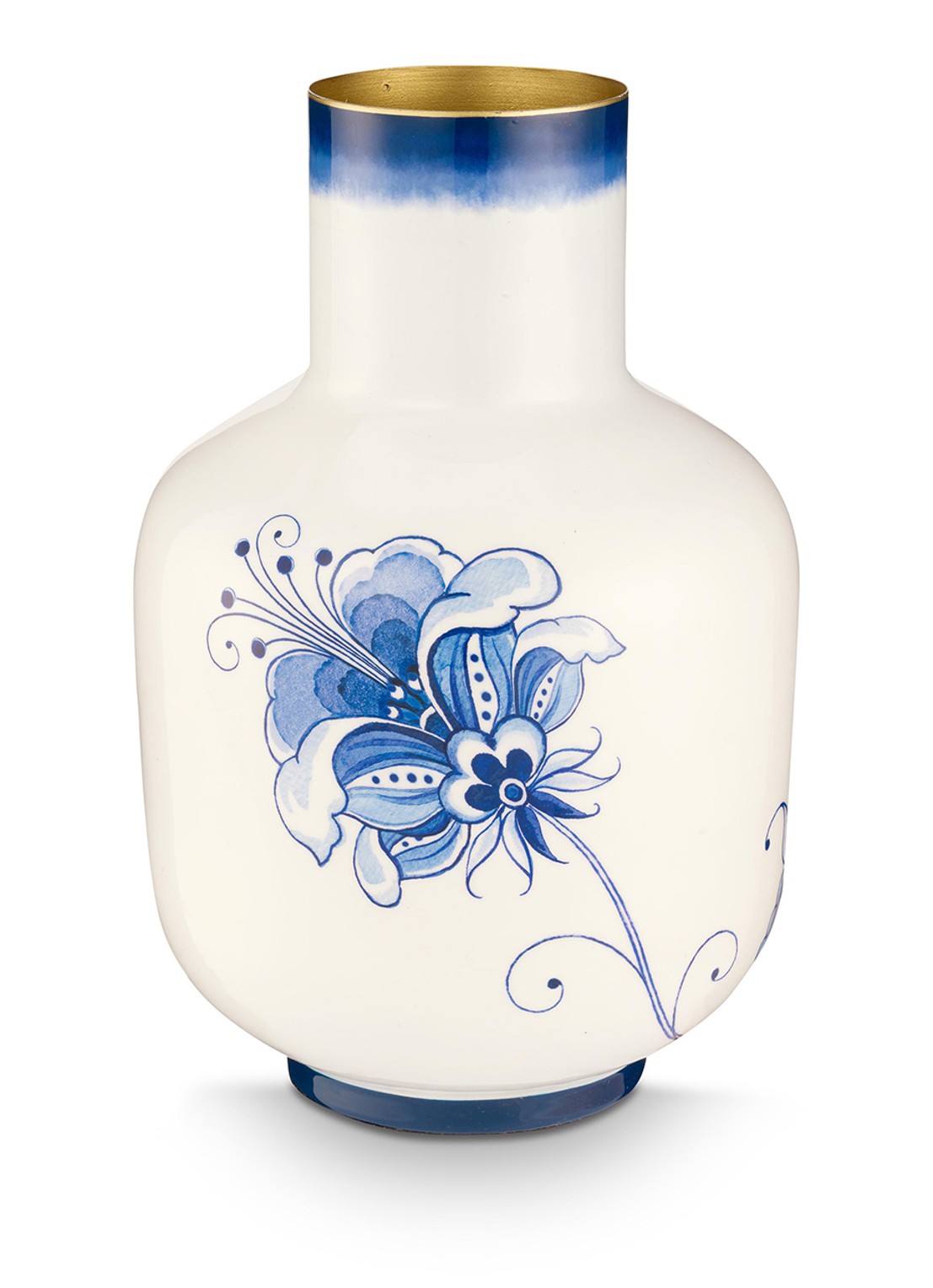 Pip Studio Pip & The Blue Bird vaas 36 cm - voorkant blauw