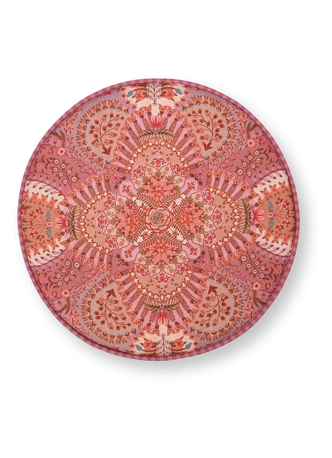 Pip Studio Rosa Rani poef 40 x 45 cm - detail 4 roze