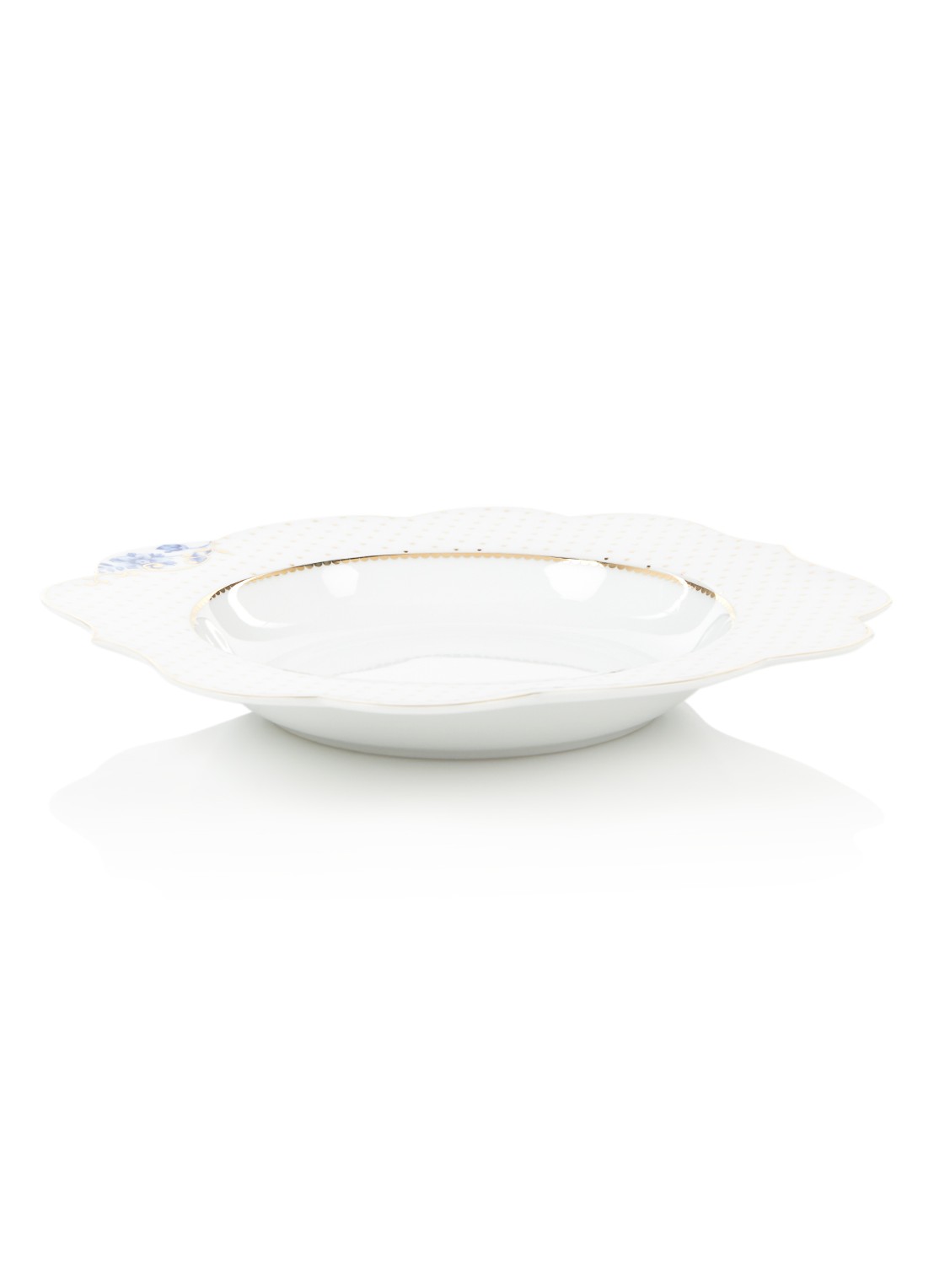 Pip Studio Royal diep bord 23,5 cm - detail wit