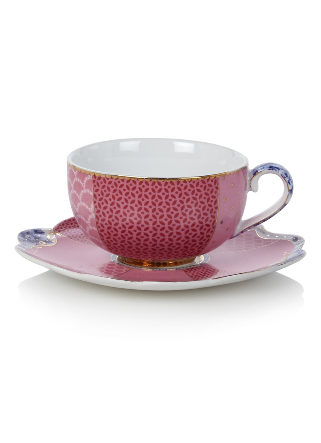 Pip Studio Royal espressokop en schotel - voorkant roze