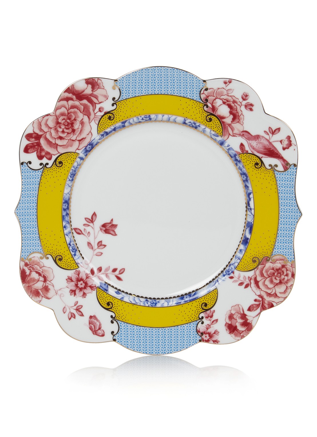 Pip Studio Royal ontbijtbord 24 cm - voorkant 3 multicolor