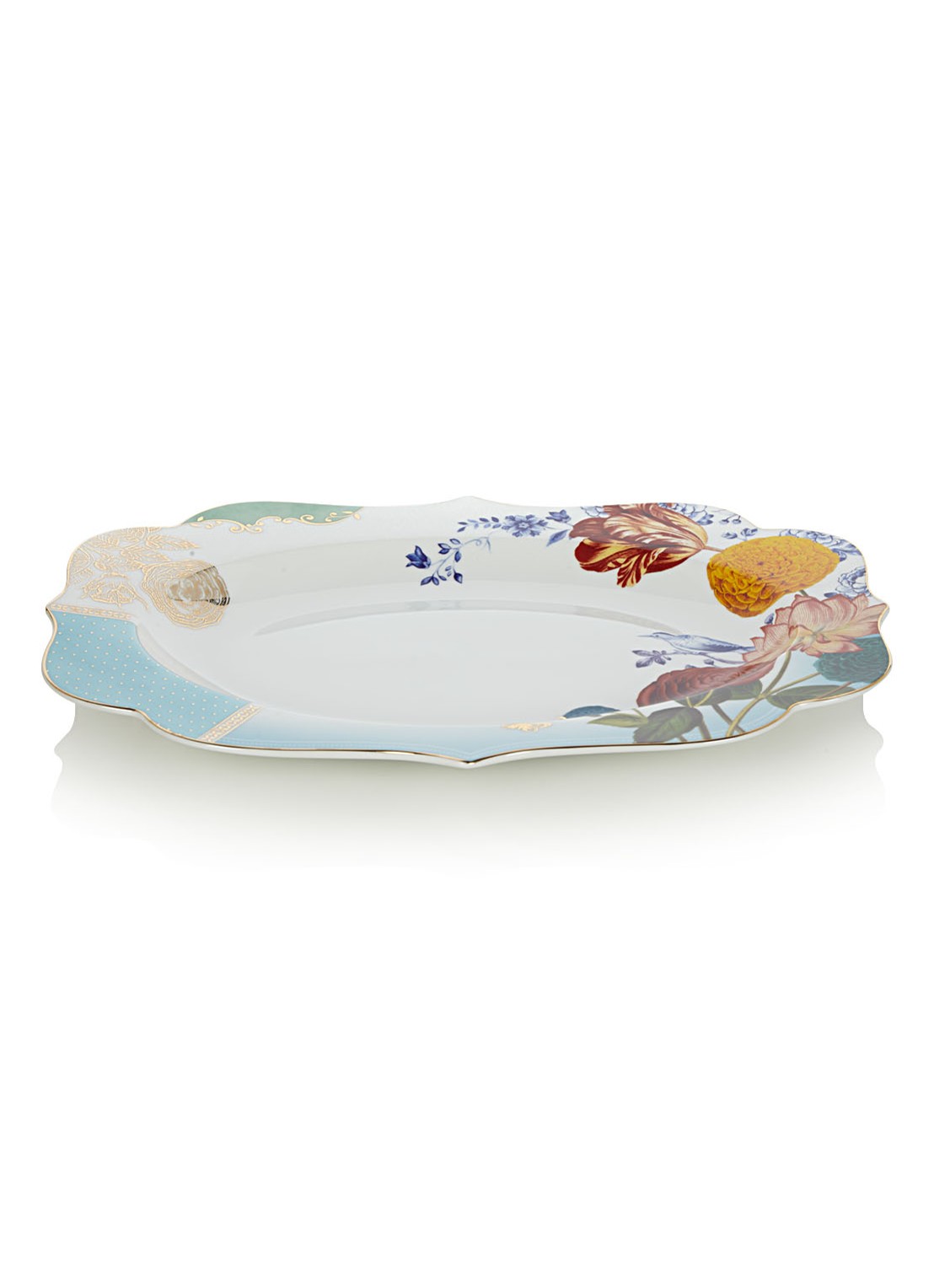 Pip Studio Royal serveerschaal 40 cm - voorkant 3 multicolor