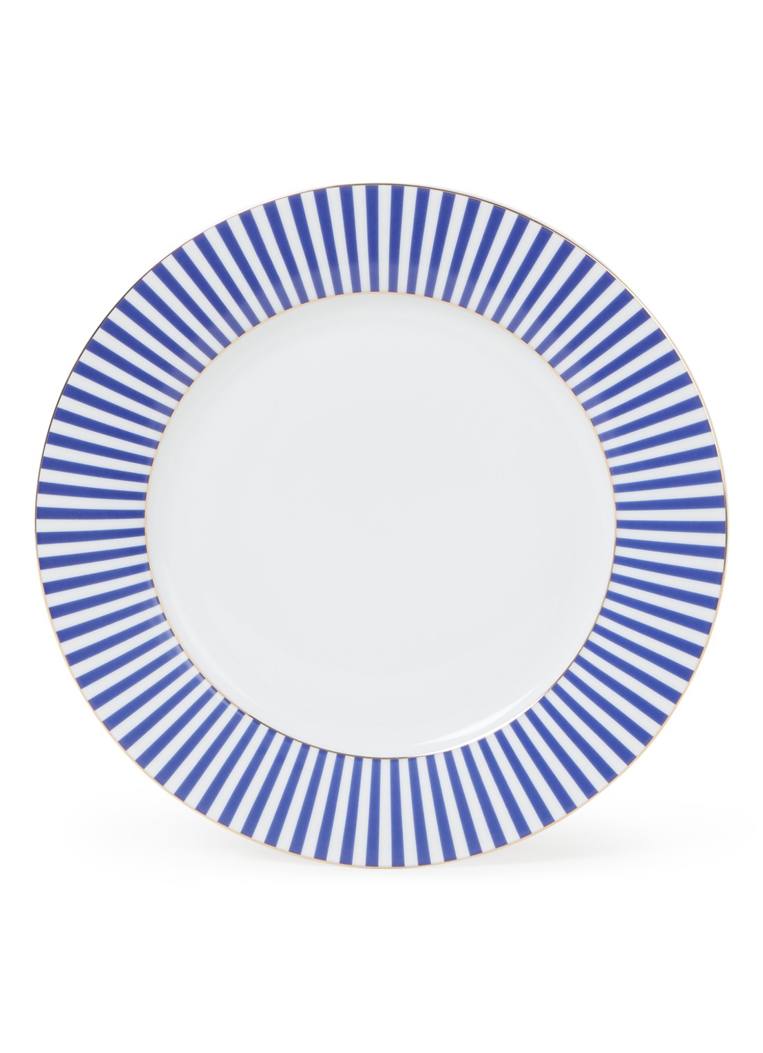 Pip Studio Royal Stripes dinerbord 26,5 cm - voorkant royalblauw