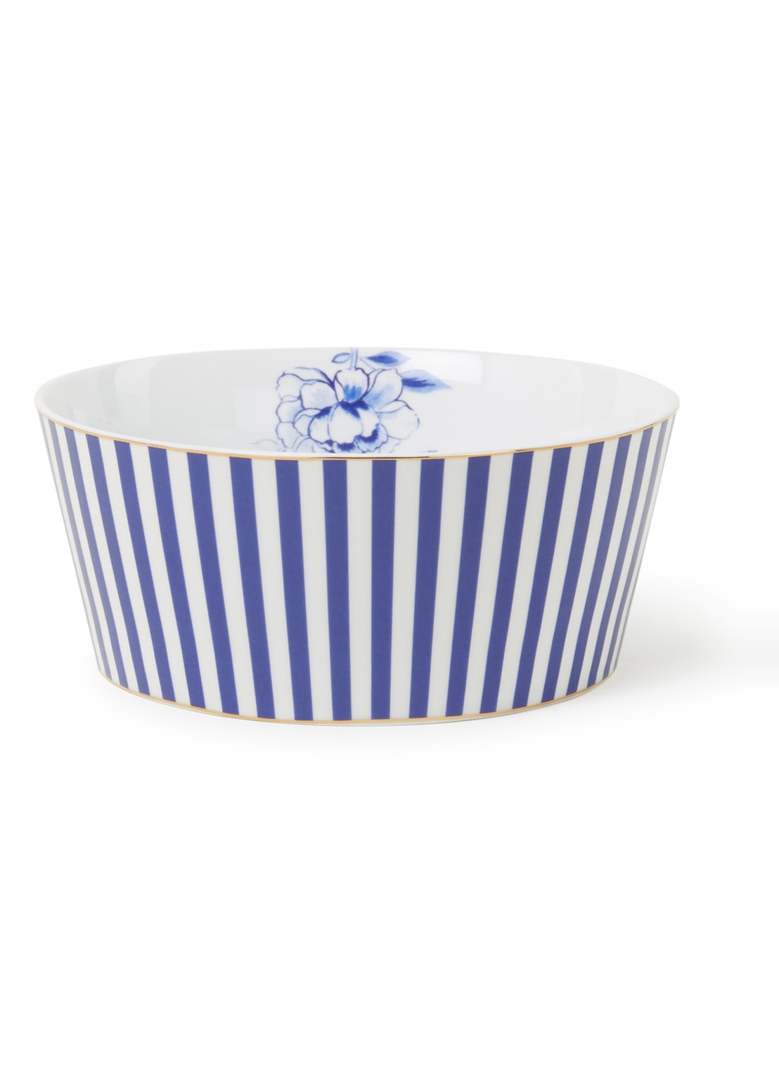 Pip Studio Royal Stripes kom 15 cm - voorkant royalblauw