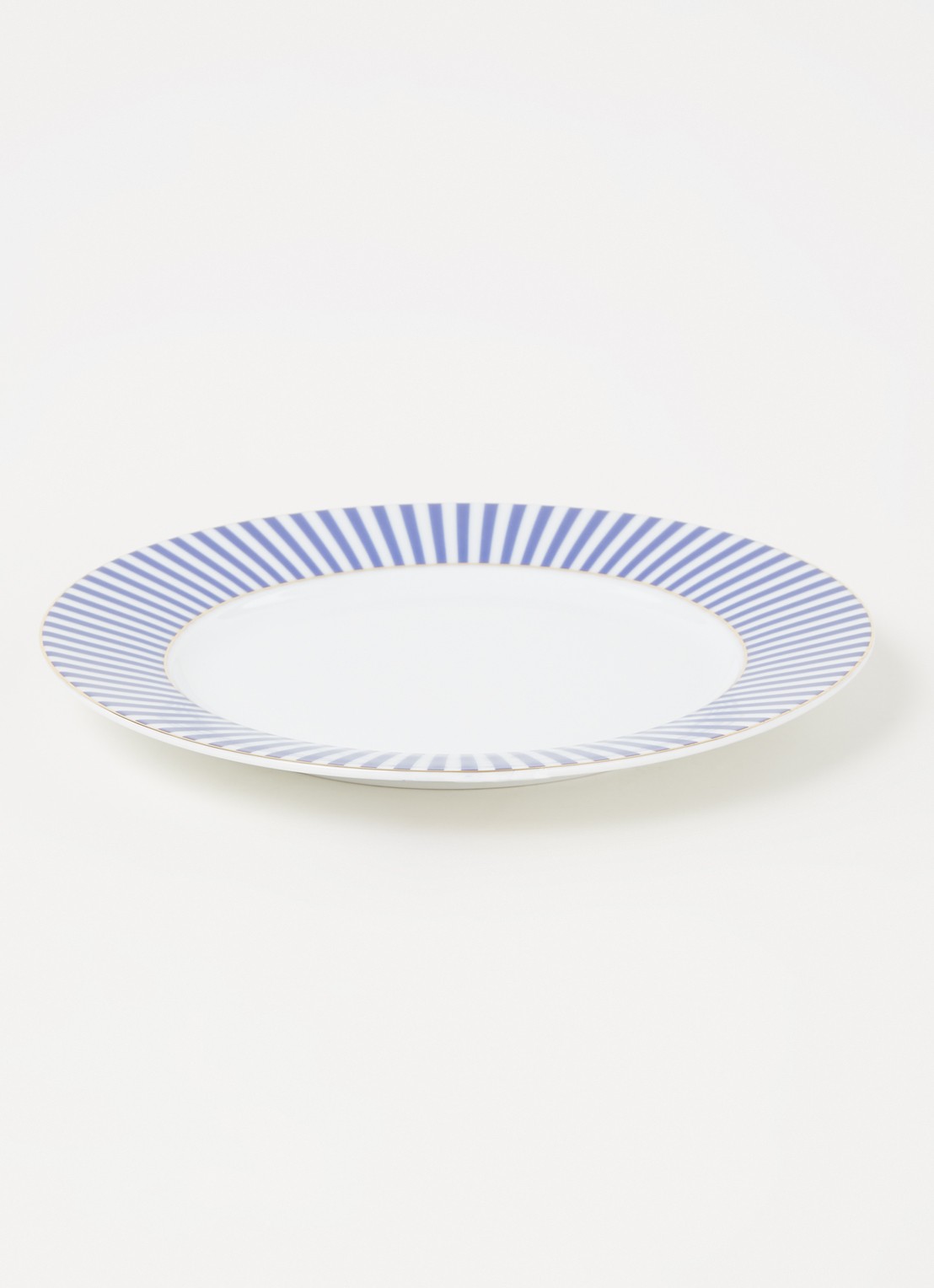 Pip Studio Royal Stripes ontbijtbord 21 cm - voorkant 3 royalblauw