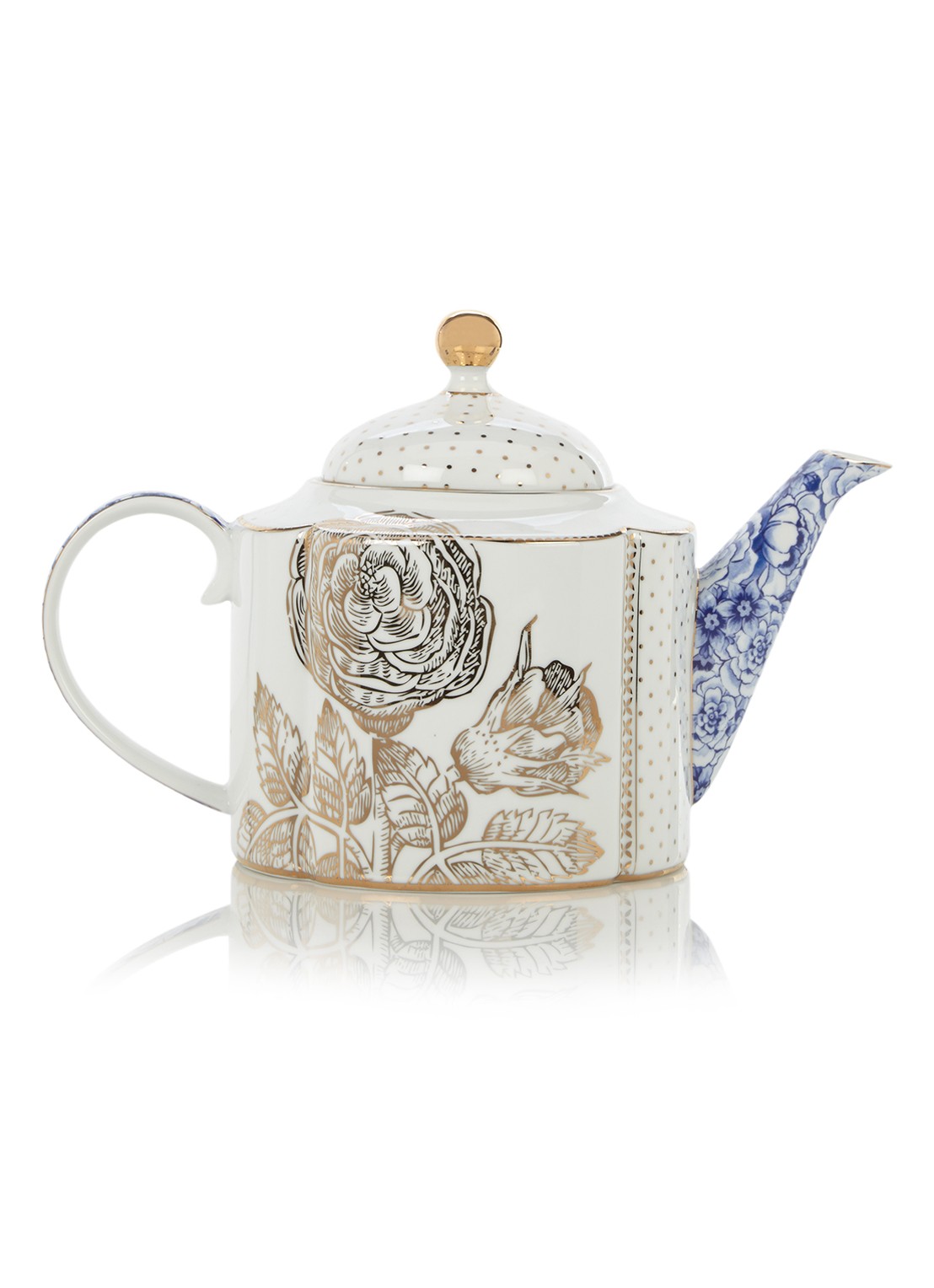 Pip Studio Royal theepot 1,65 liter - detail 3 wit
