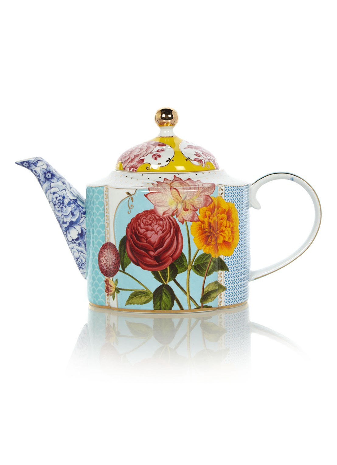 Pip Studio Royal theepot 1,65 liter - voorkant 3 multicolor