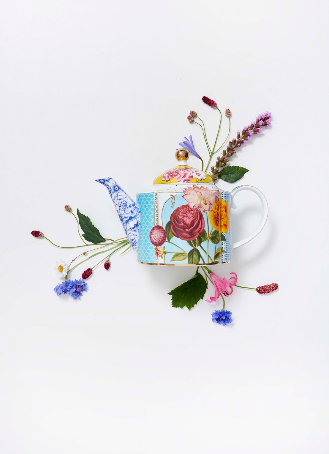 Pip Studio Royal theepot 1,65 liter - voorkant 4 multicolor