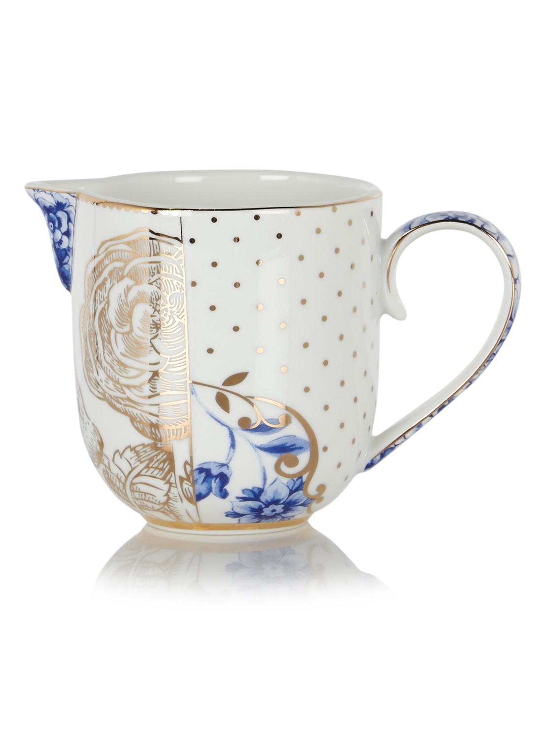 Pip Studio Royal White melkkannetje 0,26 liter - voorkant wit