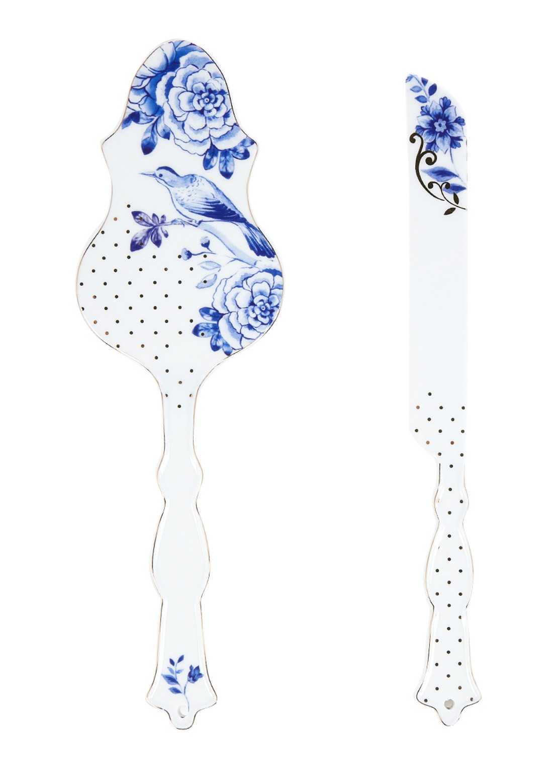 Pip Studio Royal White taartbestek 2-delig - voorkant wit