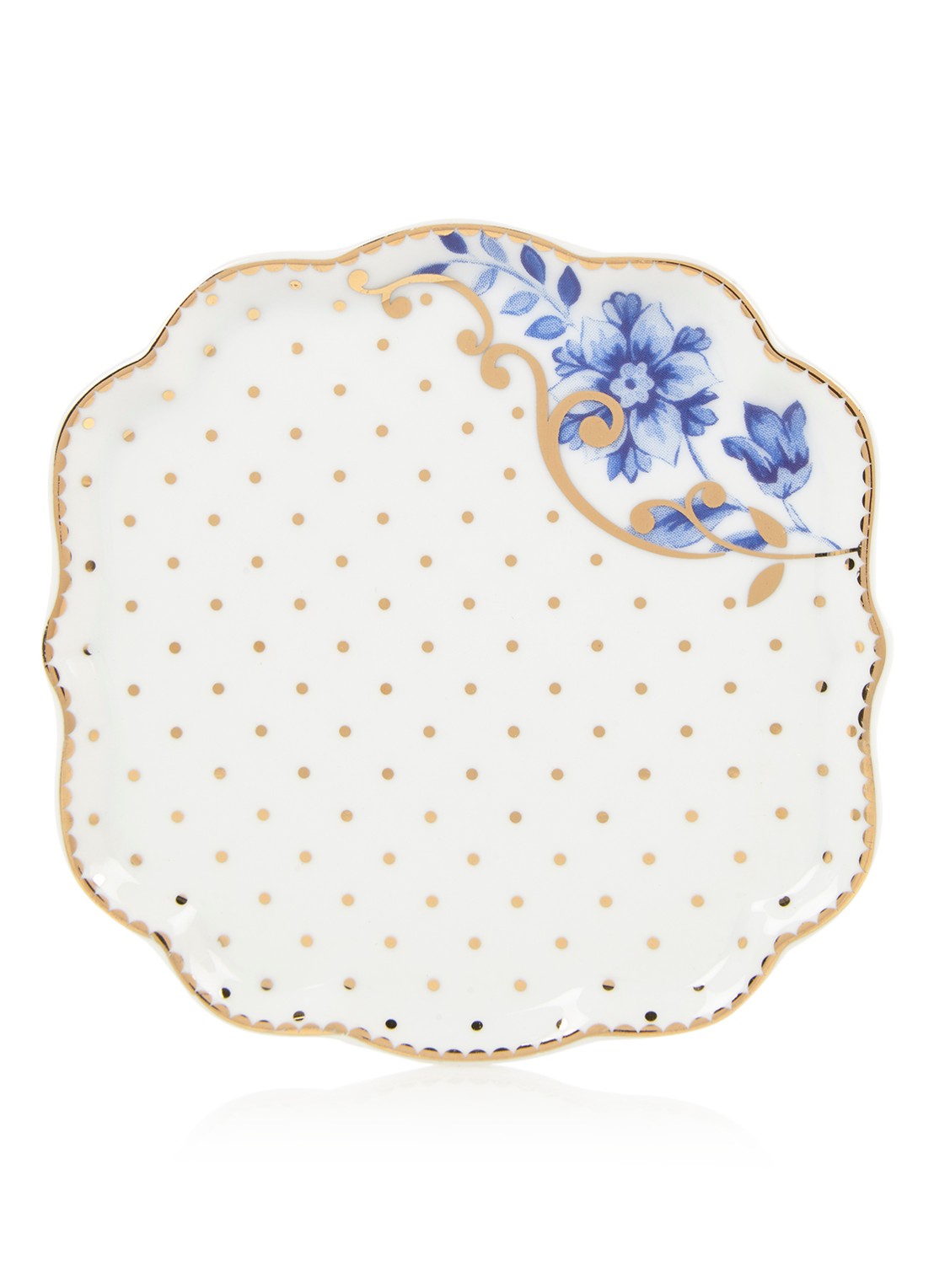 Pip Studio Royal White theetipje 10 cm - voorkant wit