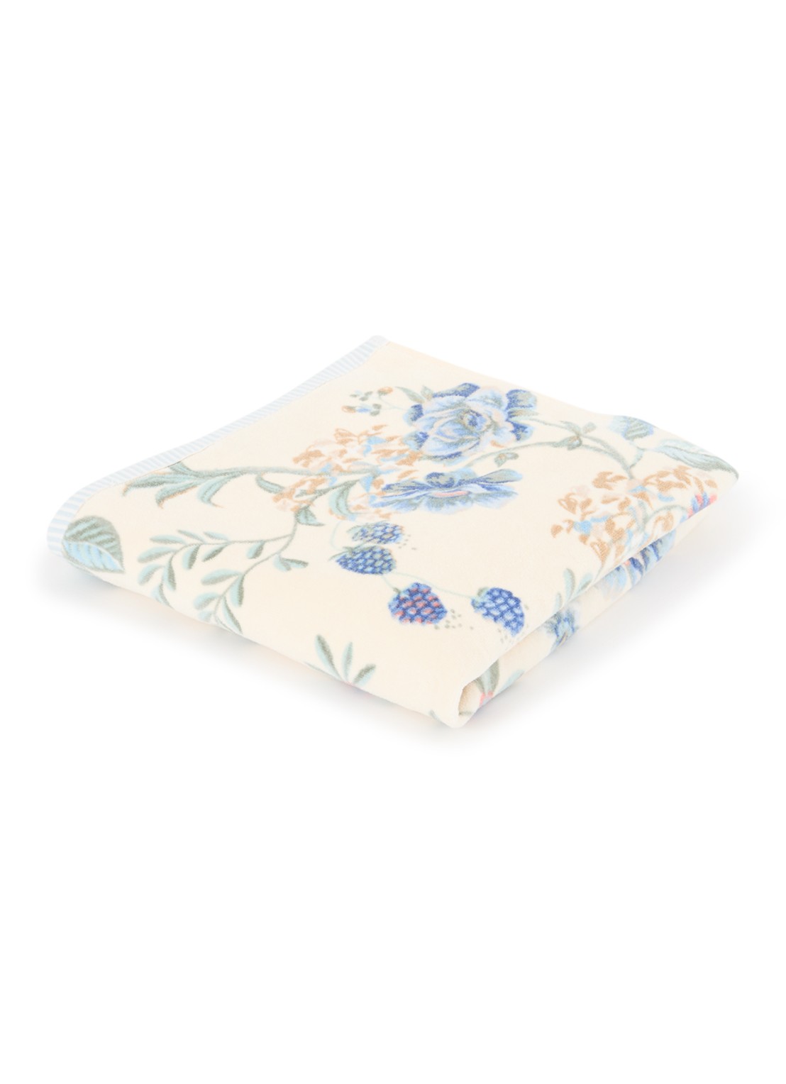 Pip Studio Secret Garden badhanddoek van terry katoen - 400 gr/m2 - 70 x 140 cm - voorkant 2 gebroken wit