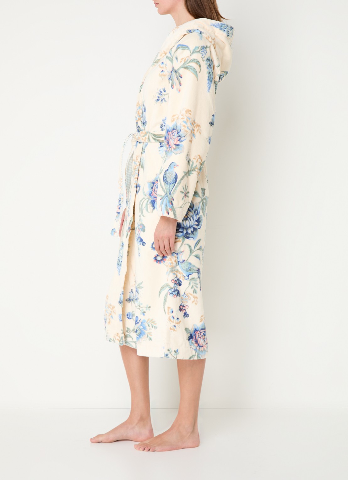 Pip Studio Secret Garden badjas met bloemenprint - voorkant 5 ivoor