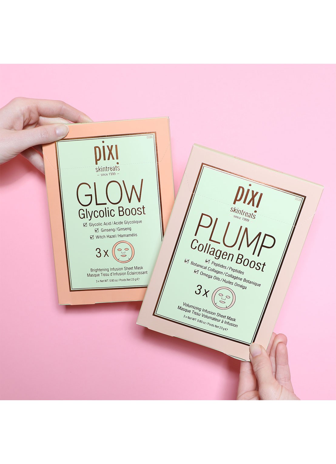 Pixi Glow Glycolic Boost - mini sheet masker 3-pack - voorkant 4 undefined